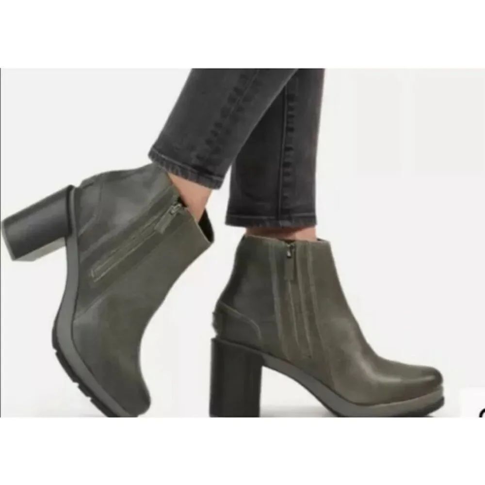 SOREL Blake Duel Zippers Waterproof Leather Platform Boot